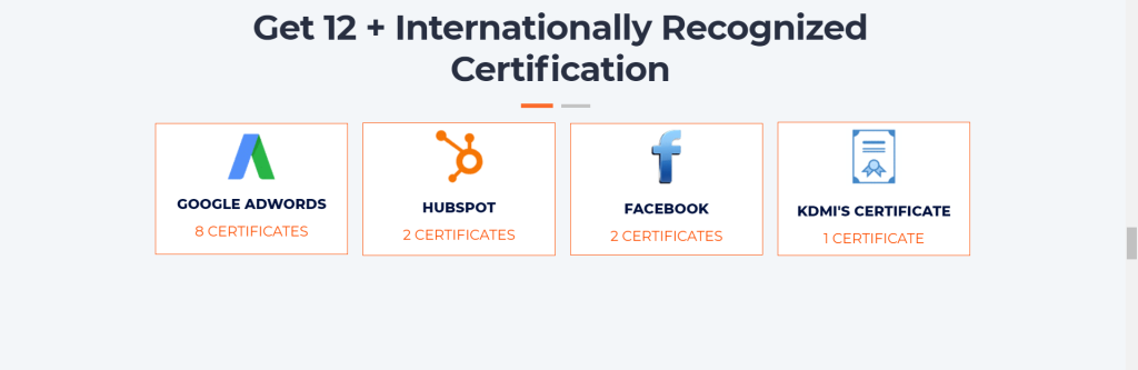 Certification in KDMI 