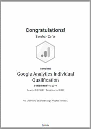 Google Analytics Certification