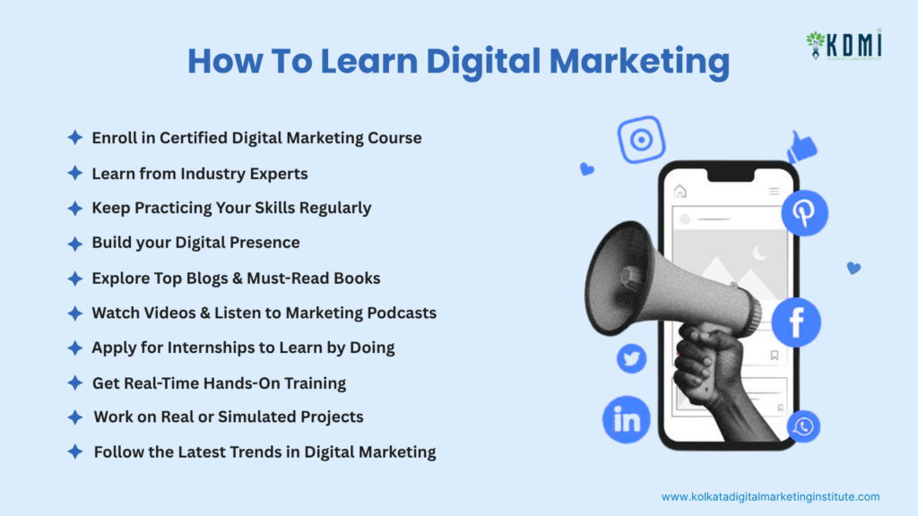 how to learn digital marketing KDMI