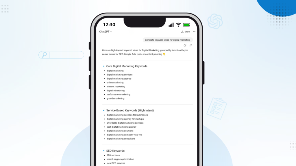 ChatGPT Prompt for Keyword Research