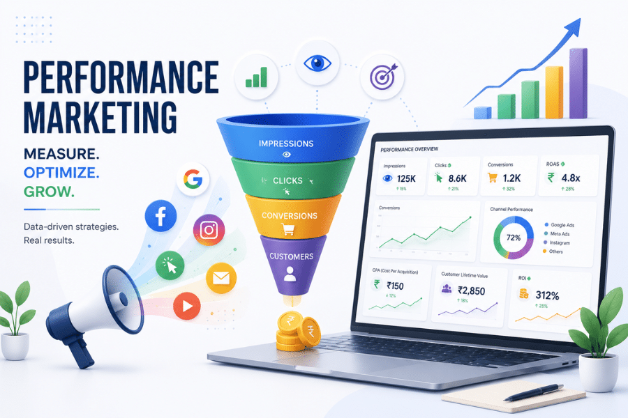 Read more about the article Performance Marketing: Complete Guide, Strategy, Metrics, Jobs & Salary(2026 Edition)